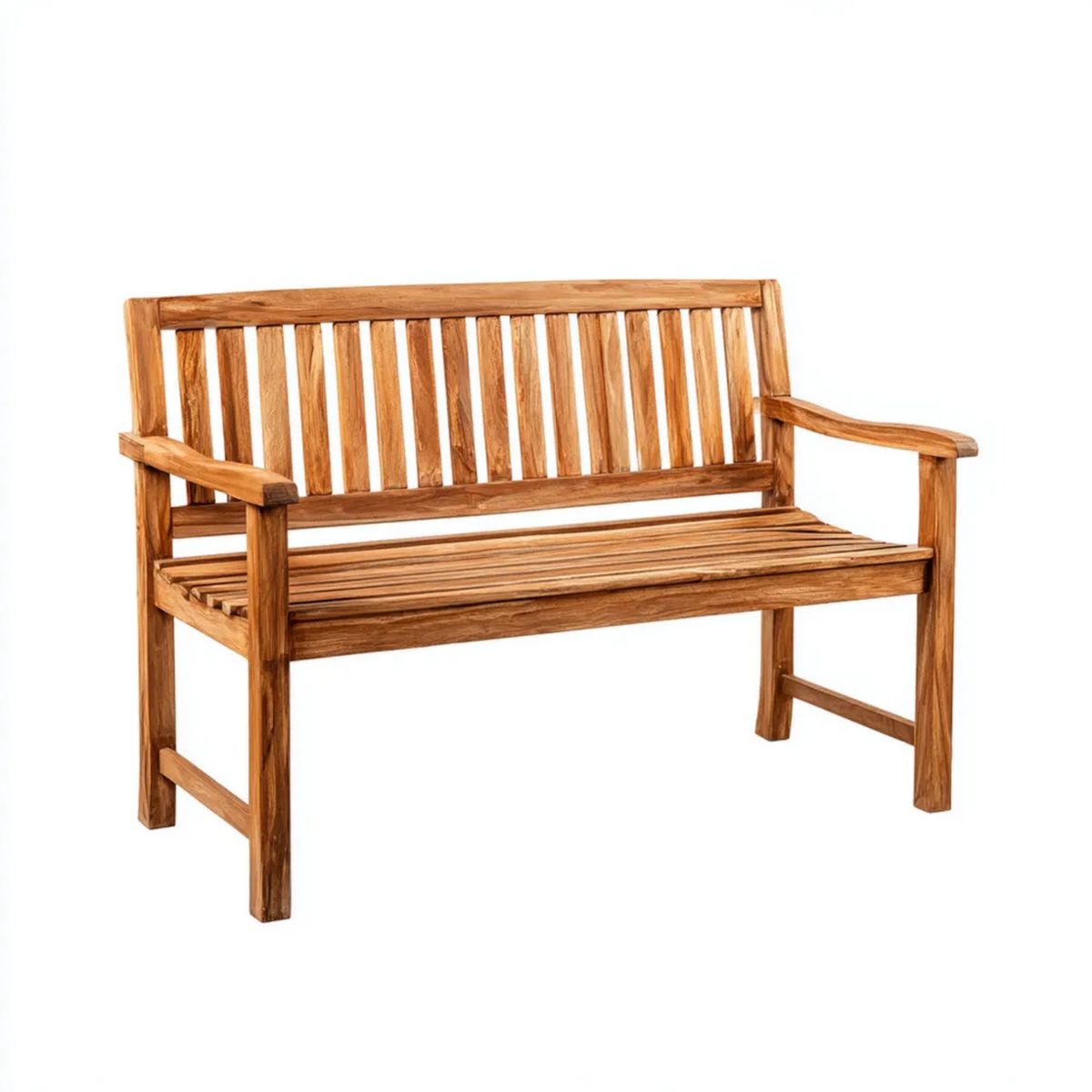 Dwuosobowa ławka ogrodowa brązowa z litego drewna akacjowego 120 × 63 × 84 cm